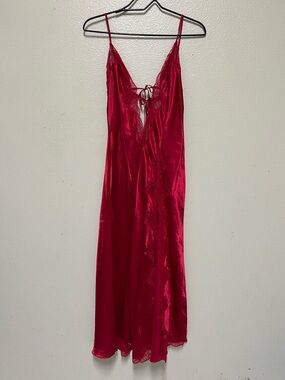 open lace back dress 05 VINTAGE MARIA SLIP DRESS IN PINK- (S/M)
